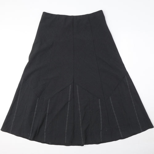 Marks and Spencer Womens Grey Polyester Swing Skirt Size 12
