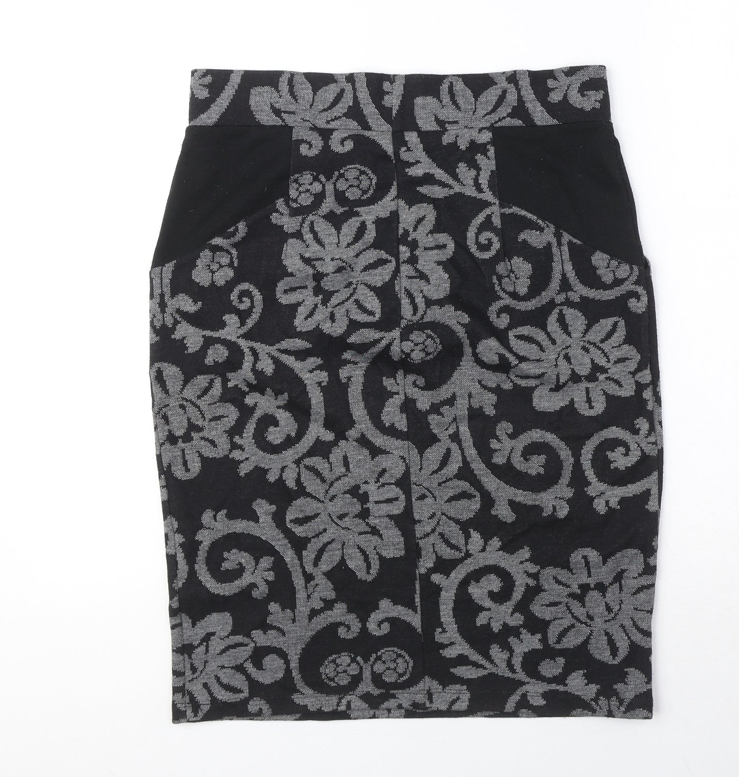 Per Una Womens Grey Geometric Polyester Straight & Pencil Skirt Size 12