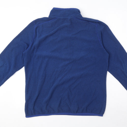 The North Face Womens Blue Polyester Pullover Sweatshirt Size XL Zip