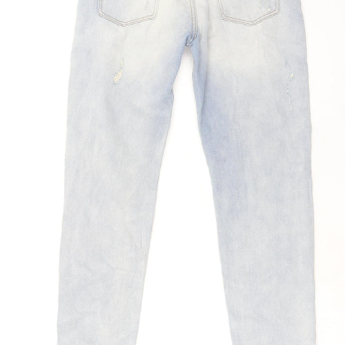 Boohoo Mens Blue Cotton Skinny Jeans Size 32 in L35 in Regular Button