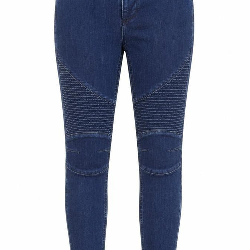 Marks and Spencer Womens Blue Cotton Skinny Jeans Size 6 L27 in Regular Zip