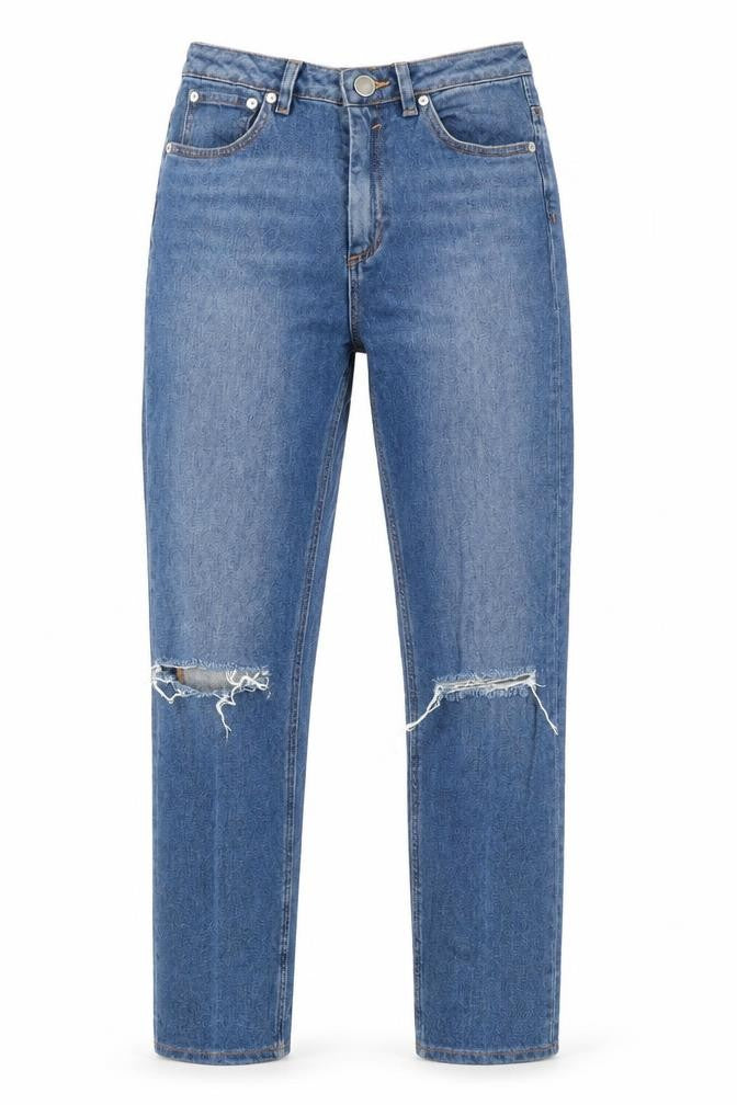 ASOS Womens Blue Cotton Mom Jeans Size 26 in L28 in Regular Zip