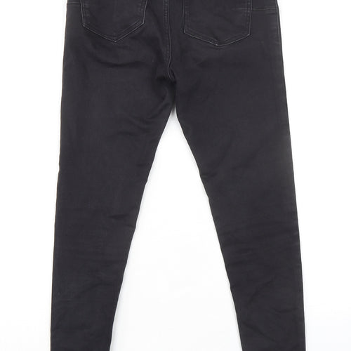 Denim & Co. Womens Black Cotton Skinny Jeans Size 12 L28 in Regular Zip