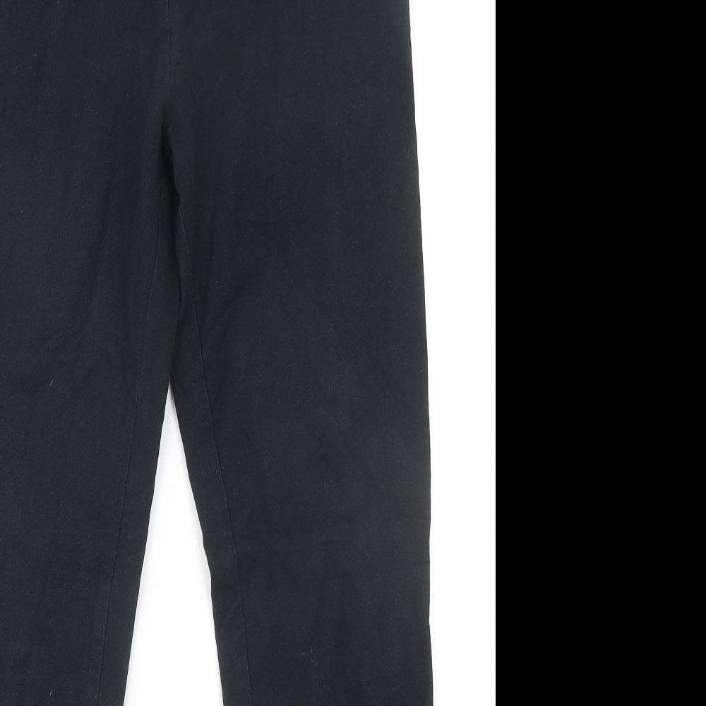 Jigsaw Womens Black Trivinyl Trousers Size 12 L30 in Regular