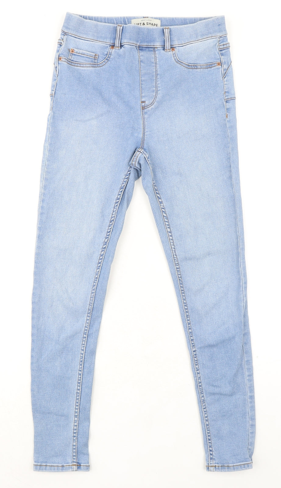 New Look Womens Blue Cotton Jegging Jeans Size 8 L27 in Regular