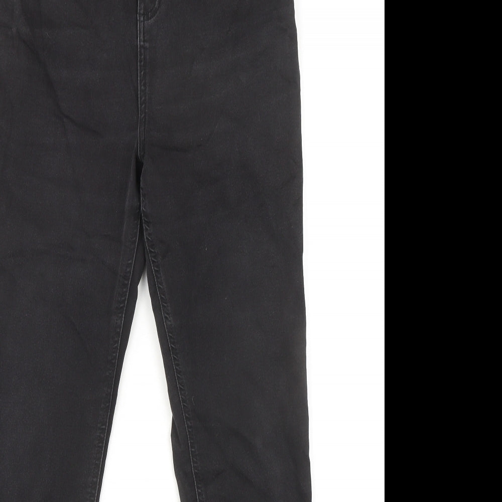 Marks and Spencer Womens Black Cotton Skinny Jeans Size 14 L30 in Slim Zip