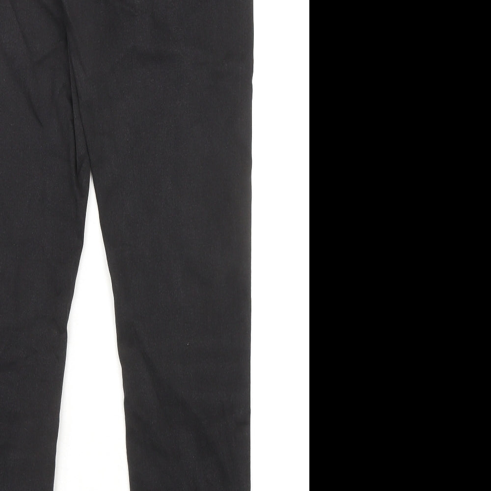 Marks and Spencer Womens Black Cotton Skinny Jeans Size 14 L30 in Slim Zip