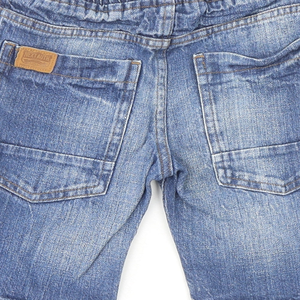 NEXT Boys Blue Cotton Cropped Jeans Size 5 Years Regular Pullover - Inside Leg 7In.