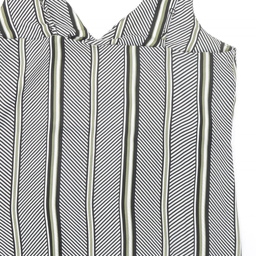 Dorothy Perkins Womens Black Geometric Polyester Camisole Tank Size 12 V-Neck