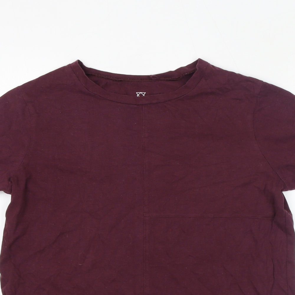 River Island Boys Red 100% Cotton Basic T-Shirt Size 11-12 Years Round Neck Pullover