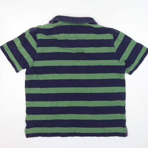 Joules Mens Blue Striped 100% Cotton Polo Size XL Collared Button