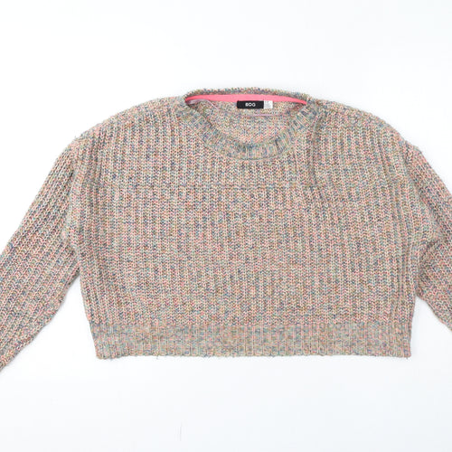 BDG Womens Pink Round Neck Acrylic Pullover Jumper Size S