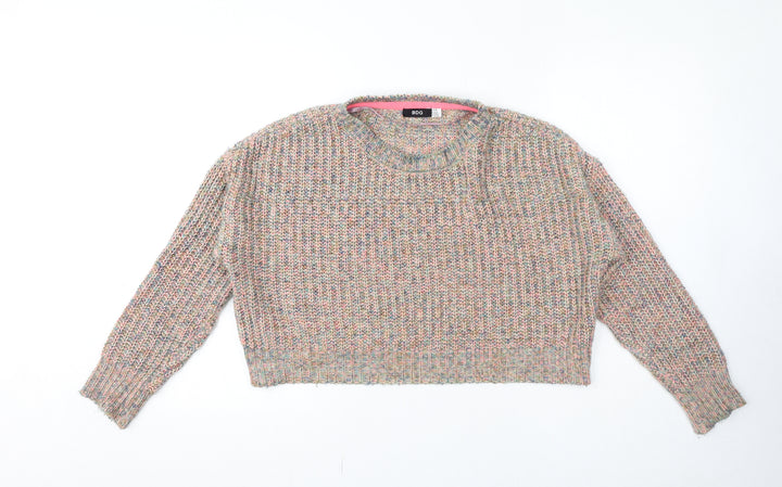 BDG Womens Pink Round Neck Acrylic Pullover Jumper Size S