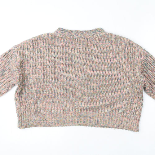 BDG Womens Pink Round Neck Acrylic Pullover Jumper Size S