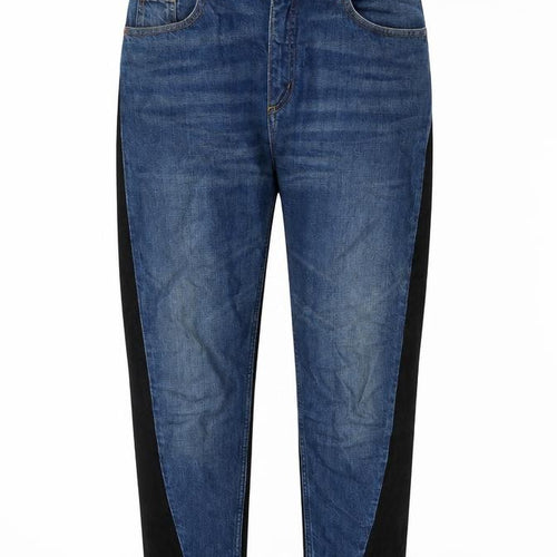 Monki Womens Blue Cotton Tapered Jeans Size 29 in L29 in Regular Zip