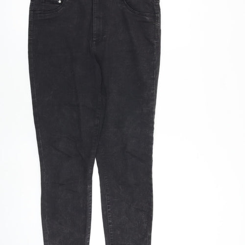 H&M Womens Grey Cotton Skinny Jeans Size 28 in L32 in Regular Button