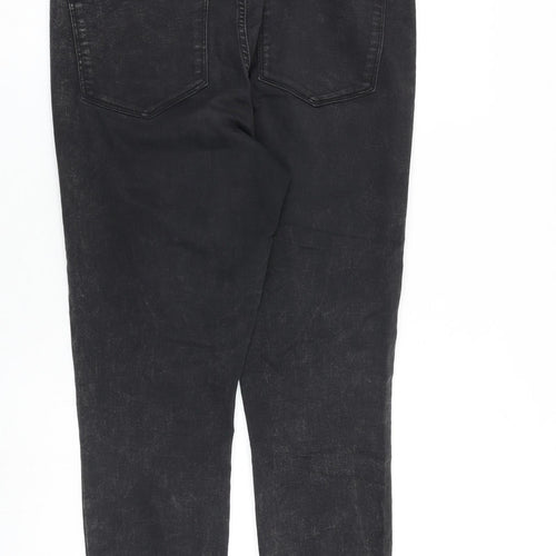 H&M Womens Grey Cotton Skinny Jeans Size 28 in L32 in Regular Button
