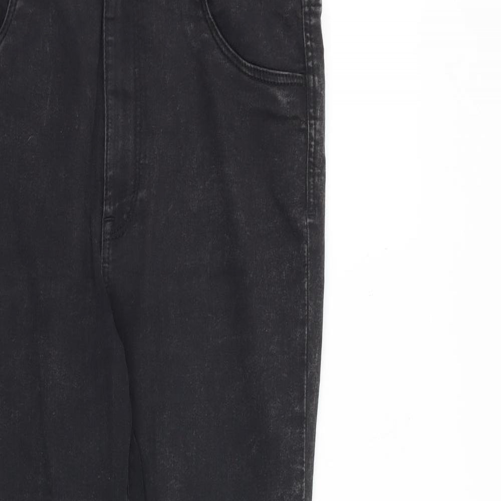 H&M Womens Grey Cotton Skinny Jeans Size 28 in L32 in Regular Button