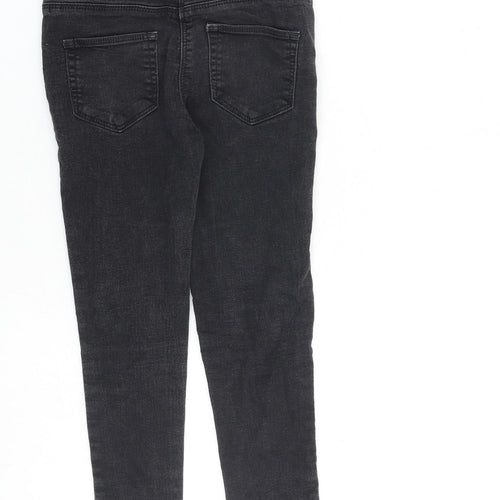 Matalan Girls Grey Cotton Skinny Jeans Size 8 Years Regular Zip