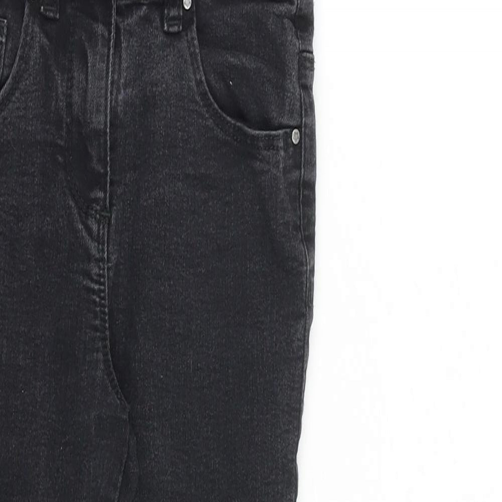 Matalan Girls Grey Cotton Skinny Jeans Size 8 Years Regular Zip