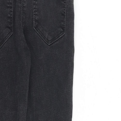 Matalan Girls Grey Cotton Skinny Jeans Size 8 Years Regular Zip