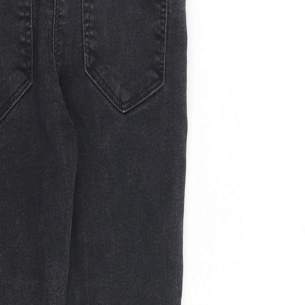 Matalan Girls Grey Cotton Skinny Jeans Size 8 Years Regular Zip