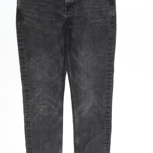 ONLY & SONS Mens Grey Cotton Skinny Jeans Size 30 in L30 in Slim Zip