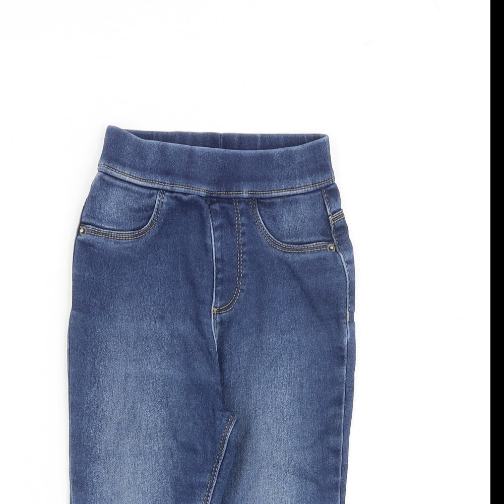 George Baby Blue Cotton Cropped Jeans Size 18-24 Months Pullover