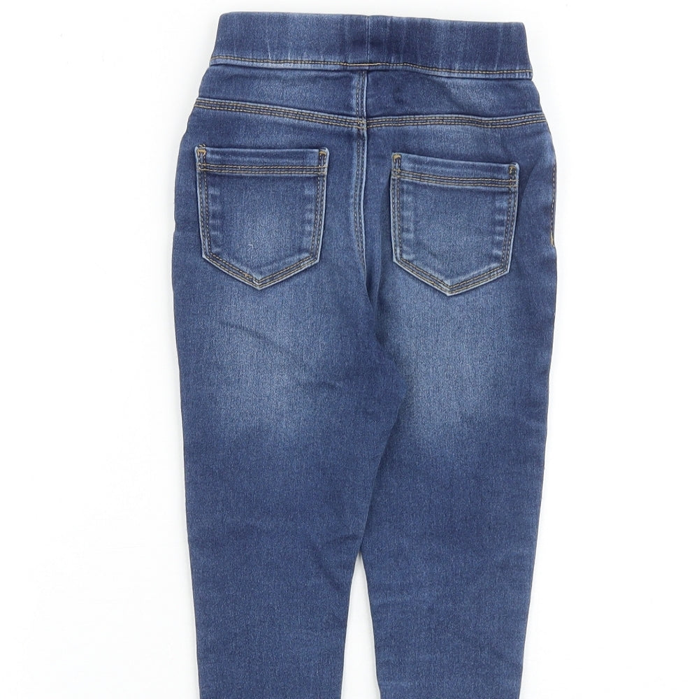 George Baby Blue Cotton Cropped Jeans Size 18-24 Months Pullover
