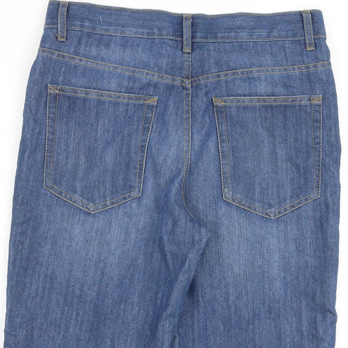 Denim & Co. Mens Blue Herringbone Cotton Chino Shorts Size 32 in L10 in Regular Zip