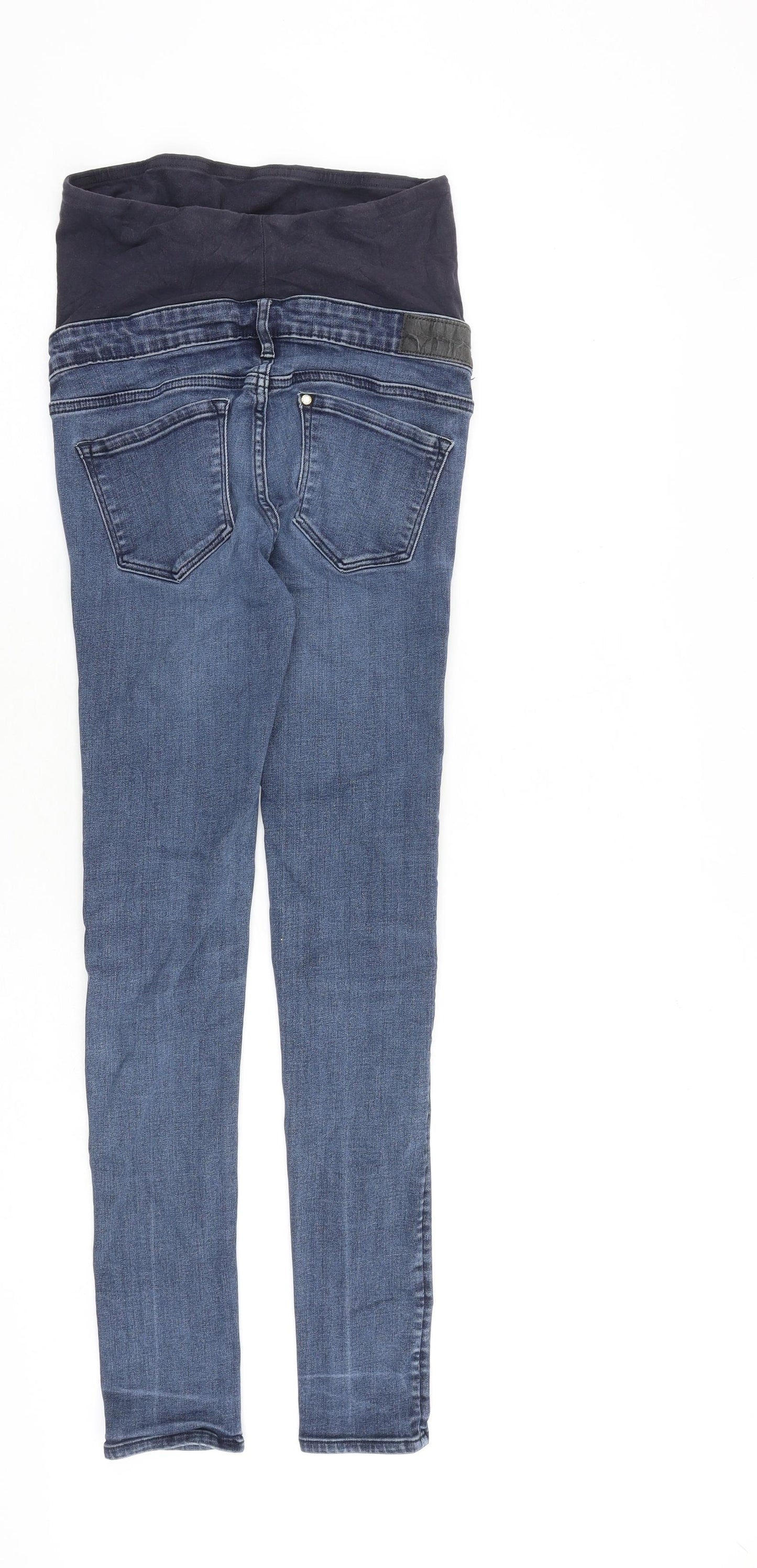 H&M Womens Blue Cotton Skinny Jeans Size 8 L29 in Regular