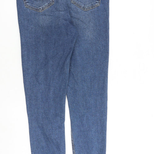 Topshop Womens Blue Cotton Skinny Jeans Size 30 in L36 in Slim Zip