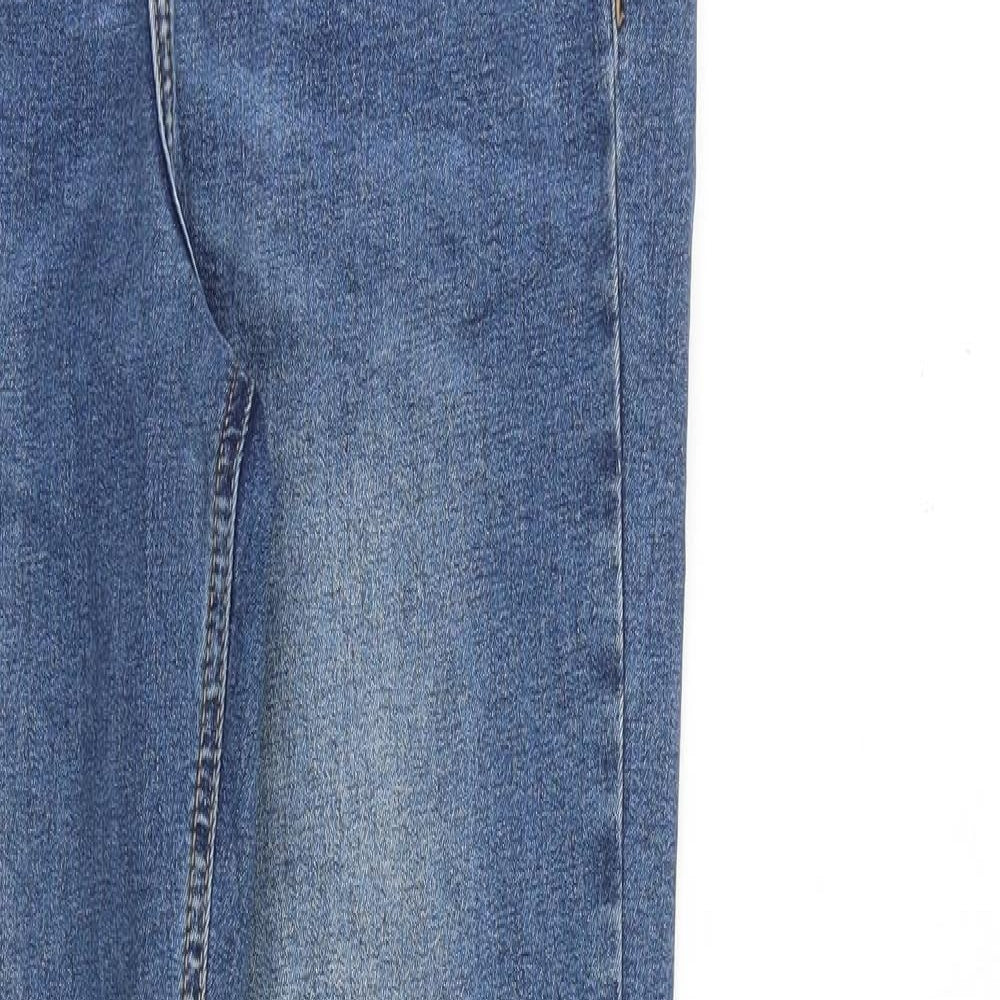 Topshop Womens Blue Cotton Skinny Jeans Size 30 in L36 in Slim Zip