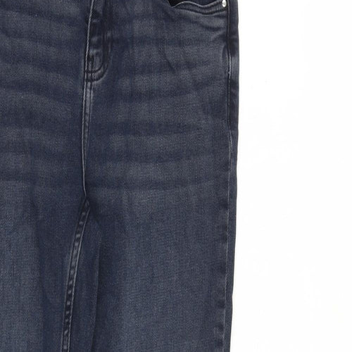 Roman Womens Blue Cotton Straight Jeans Size 10 L28 in Regular Zip
