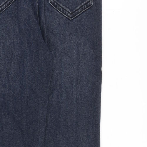 Roman Womens Blue Cotton Straight Jeans Size 10 L28 in Regular Zip