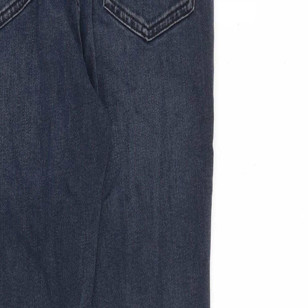 Roman Womens Blue Cotton Straight Jeans Size 10 L28 in Regular Zip
