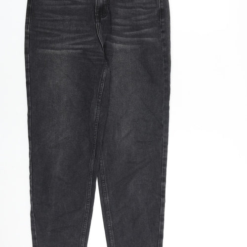 Redial Womens Grey Cotton Tapered Jeans Size 8 L27 in Regular Zip