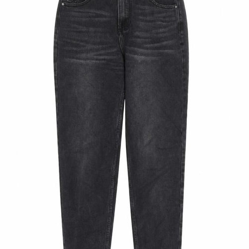 Redial Womens Grey Cotton Tapered Jeans Size 8 L27 in Regular Zip