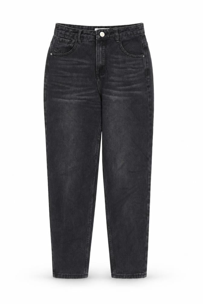 Redial Womens Grey Cotton Tapered Jeans Size 8 L27 in Regular Zip