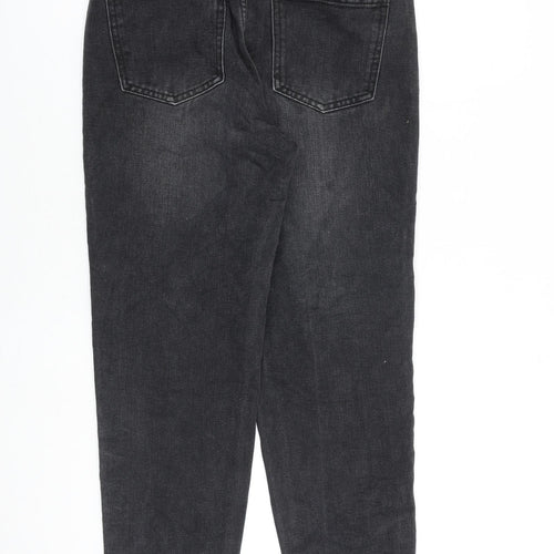 Redial Womens Grey Cotton Tapered Jeans Size 8 L27 in Regular Zip