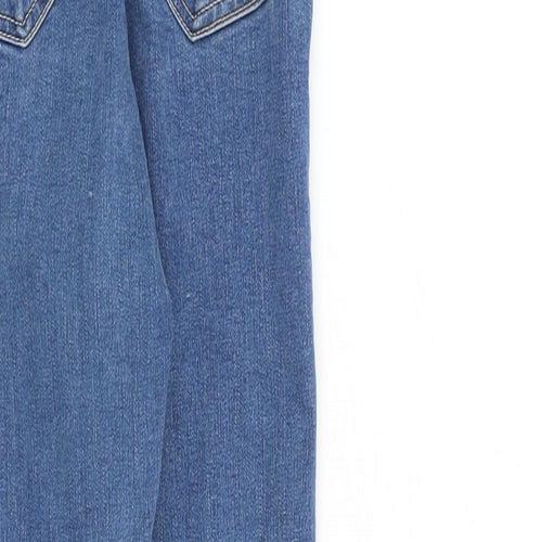 Topshop Womens Blue Cotton Skinny Jeans Size 25 in L30 in Regular Zip