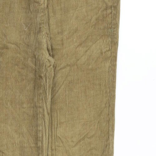 Johnnie. B Womens Brown Cotton Trousers Size 26 in L28 in Regular Zip