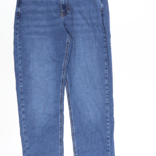 Per Una Womens Blue Cotton Straight Jeans Size 28 in L26 in Regular Zip