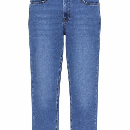 Per Una Womens Blue Cotton Straight Jeans Size 28 in L26 in Regular Zip