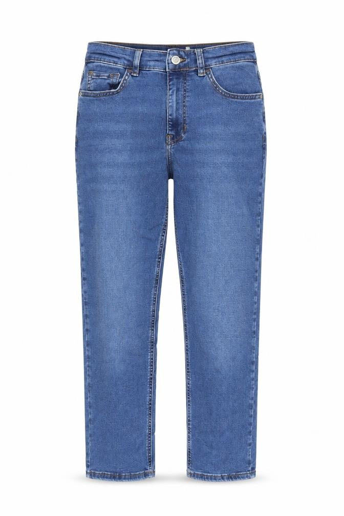 Per Una Womens Blue Cotton Straight Jeans Size 28 in L26 in Regular Zip