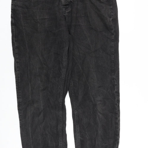 Topman Mens Grey Cotton Tapered Jeans Size 34 in L34 in Regular Button