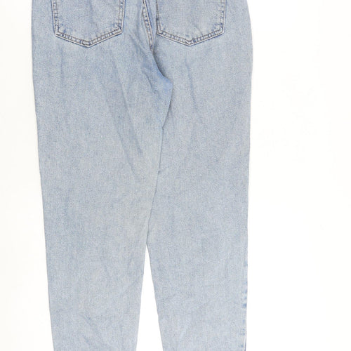 Pull&Bear Womens Blue Cotton Tapered Jeans Size 6 L27 in Regular Zip