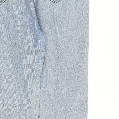 Pull&Bear Womens Blue Cotton Tapered Jeans Size 6 L27 in Regular Zip