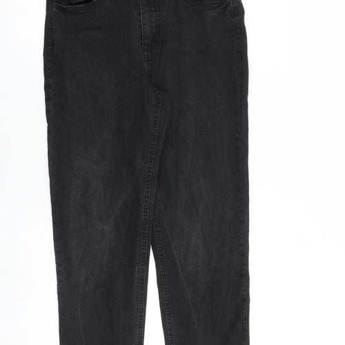 ICHI Womens Black Cotton Straight Jeans Size 30 in L27 in Regular Zip