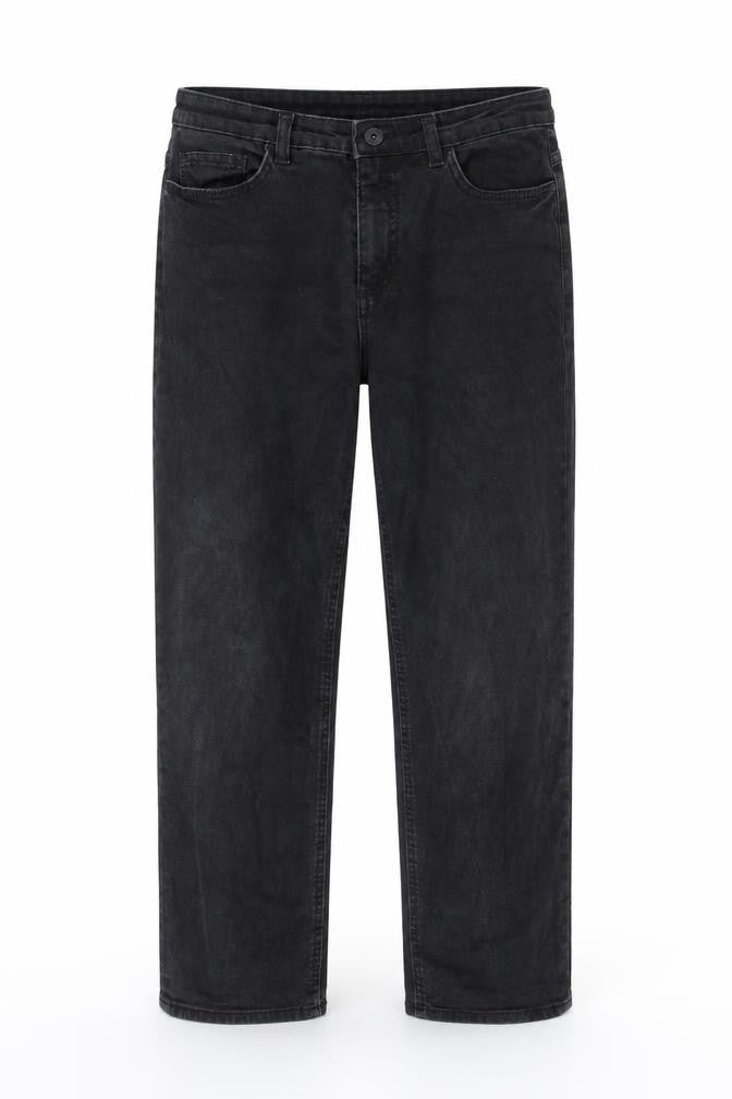 ICHI Womens Black Cotton Straight Jeans Size 30 in L27 in Regular Zip